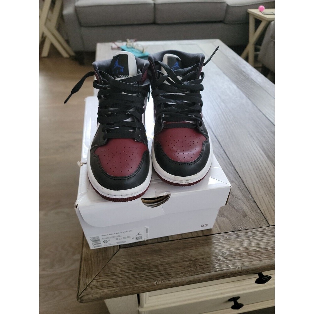 Size 8.5 - Women  Air Jordan 1 Mid Se With Gold Pendants 2020 CZ4385 016